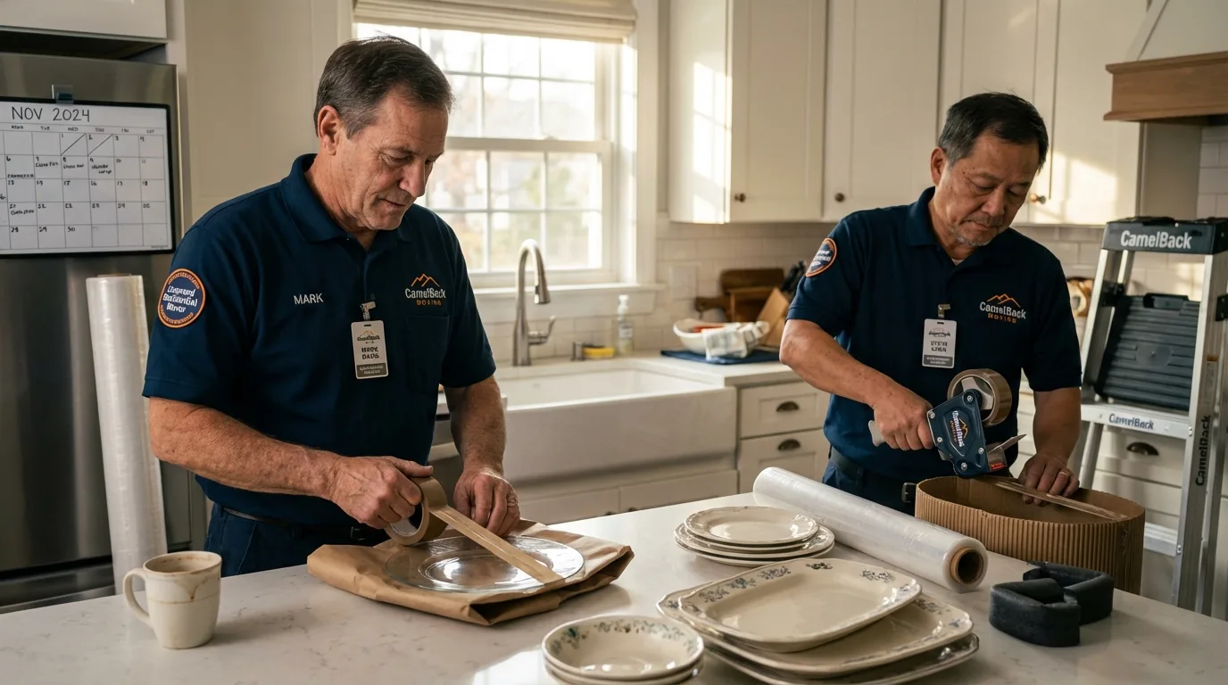 Professional crew packing kitchen dishware in Sun Valley, AZ